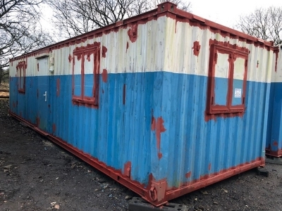 30ft x 10ft Anti Vandal Site Office c/w Sink Unit, Prepped for Painting