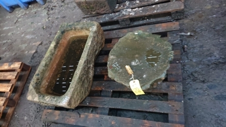 Stone Trough + Ornate Piece