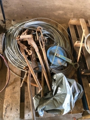 Pallet of Chain Tighteners + Cable