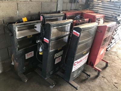 5 x Red Rad Heaters and Gas Heater + 4 x Rhino Heaters - 2