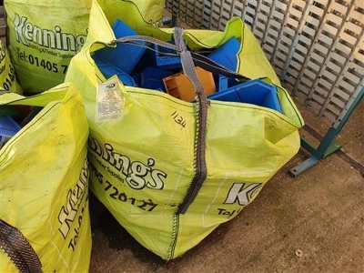 Qty of Plastic Storage Bins 