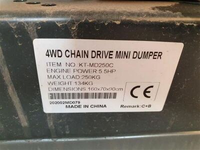 KT.MD250C 4WD Chaindrive Dumper - 10
