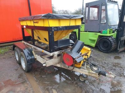 2011 Snow-Ex Tandem Axle Trailer Mounted Grit Spreader