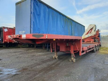 1988 Broshuis E2190 Triaxle Extendable Stepframe Trailer