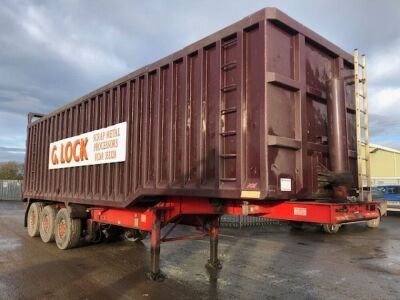 2005 Weightlifter Triaxle Bulk Alloy Steel Lined Scrap Spec Tipping Trailer