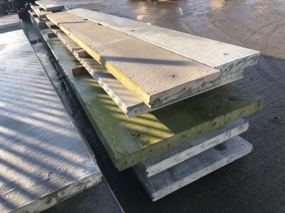 7 of Concrete Panels, 2 of 6090 x 400 x 80 mm, 6000 x 1000 x 90mm, 5910 x 2000 x 100 mm, 4620 x 1000 x 90mm, 2 of 5930 x 1000 x 90 mm - 2