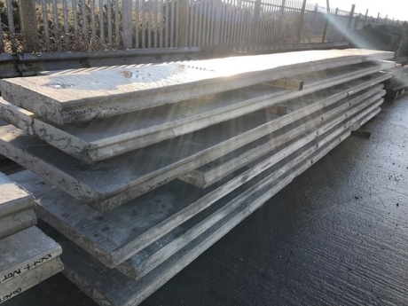 8 of Concrete Panels, 6090 x 400 x 90 mm, 2 of 6090 x 1000 x 90 mm, 4840 x 1000 x 90 mm, 3 of 6000 x 1000 x 90 mm, 6100 x 500 x 90 mm