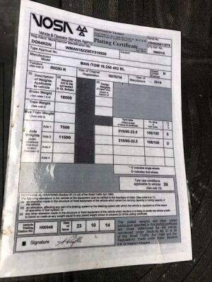 2014 MAN TGM 18 250 4x2 Curtainsider - 12