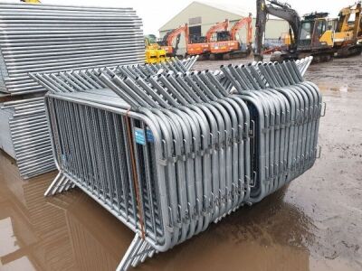 Qty of New Galvanised Temporary Barriers