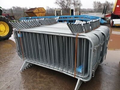 Qty of New Galvanised Temporary Barriers - 2