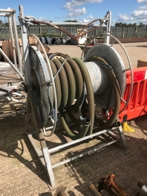 Galvanised Hose Reel c/w Hose