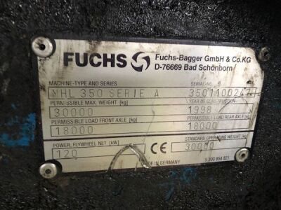 1998 Fuchs / Terex MHL 350 Serie A Wheeled Scrap Handler - 13