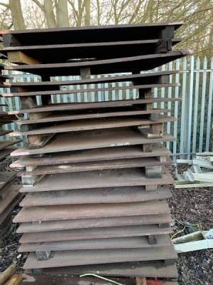 19 of 1450 x 1310 x 25mm (Approx) Steel Road Plates