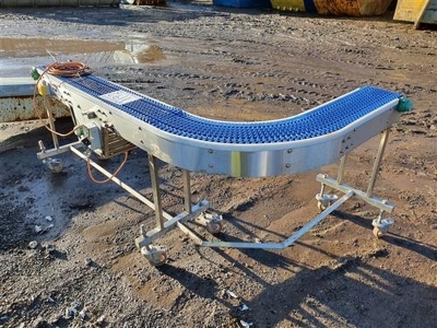 Electric Driven 90 Degree Mobile Conveyor, Stainless Steel Frame, - 2