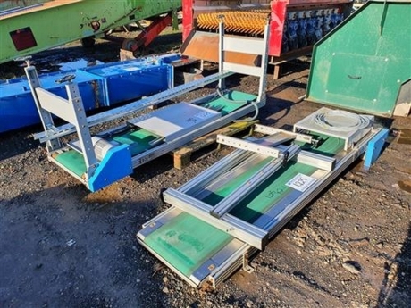 2 x Electric Driven Conveyors, 420mm Belts