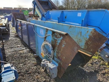 1991 OK Engineering Electric Driven Feed Conveyor, 600mm Belt