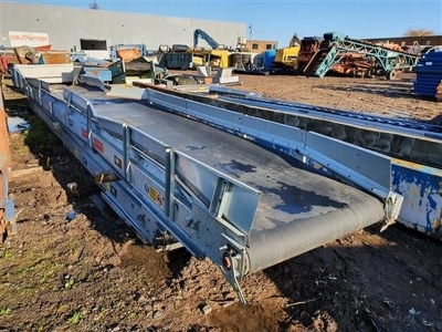 2 x Easikit Galvanised Steel Electric Driven Feed Conveyor, 1200mm Belts - 8