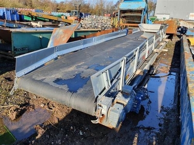 2 x Easikit Galvanised Steel Electric Driven Feed Conveyor, 1200mm Belts - 10