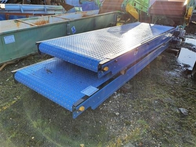 2 x Electric Driven Conveyors, 1220mm Plastic Roller Belts