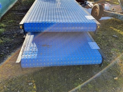 2 x Electric Driven Conveyors, 1220mm Plastic Roller Belts - 2