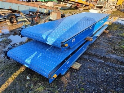 2 x Electric Driven Conveyors, 1220mm Plastic Roller Belts - 4