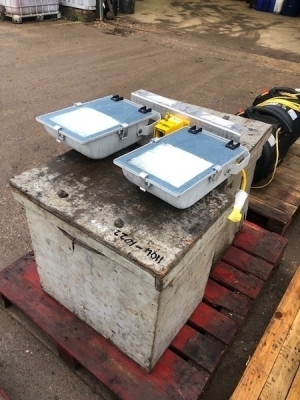 2 x 110v Twin Flood Light Units - 4