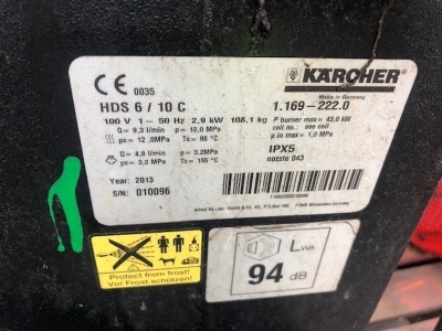 2013 Karcher Professional HDS 6/10C Pressure Washer - 2