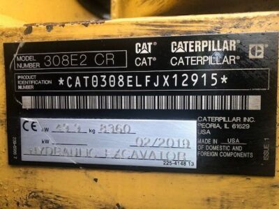 2019 CAT 308 E2CR Excavator - 19