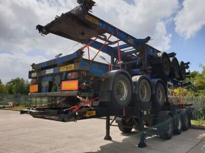 2007 Dennison Triaxle Sliding Skeletal Trailer