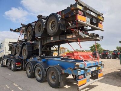 2006 Dennison Triaxle Sliding Skeletal Trailer - 3