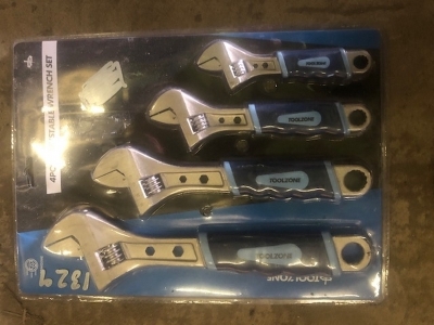 4pc Adjustable Spanner Set