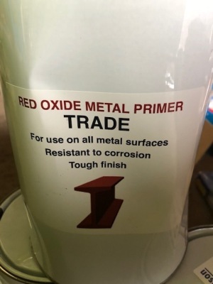 3 x 5 Litres of Red Oxide