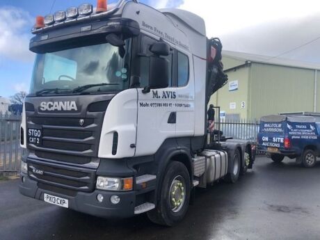 2013 Scania R440 6x2 Rear Lift Crane Tractor Unit