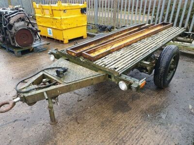 Single Axle Drawbar Flat Army trailer  - 2