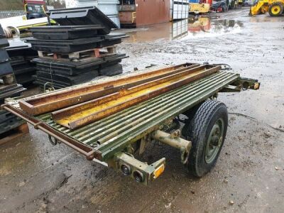 Single Axle Drawbar Flat Army trailer  - 3