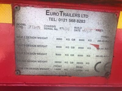 2006 Euro Trailers Triaxle Scrap Spec Tipping Trailer - 8