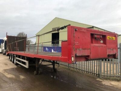 1991 York Triaxle Beavertail Fork Lift Trailer