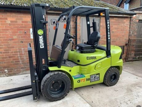 New + Unused 2020 (Delivered Jan 2021) Clark GTS30L 3 ton Diesel Forklift