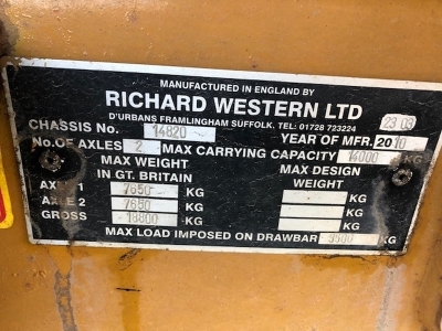 2010 Richard Weston SF14 Tandem Axle Silage Trailer - 6