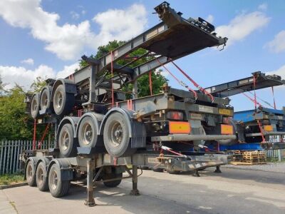 2007 Dennison Triaxle Sliding Skeletal Trailer - 2