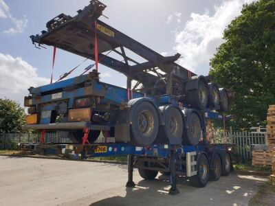 2007 Dennison Triaxle Sliding Skeletal Trailer