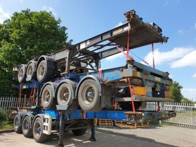 2007 Dennison Triaxle Sliding Skeletal Trailer - 2