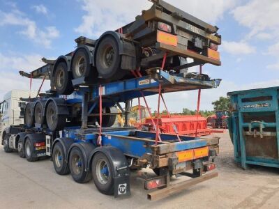 2007 Dennison Triaxle Sliding Skeletal Trailer - 3