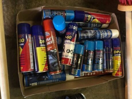 Box of Maintance Spray, Grease and Others