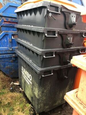 4 x Commercial Wheelie Bins 