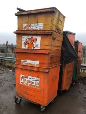 4 x Metal Commercial Wheelie Bins