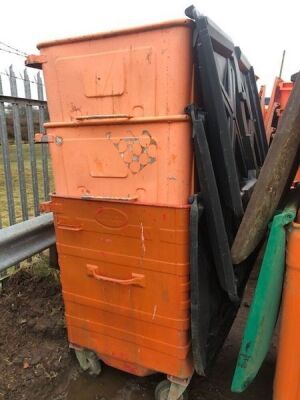 3 x Metal Commercial Wheelie Bins