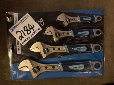 4pc Adjustable Spanner Set