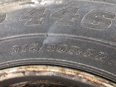 3 x 315/80 Tyres  - 2