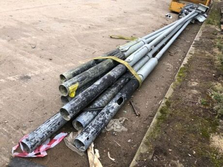 7 x Galvanised Floodlight Stanchions